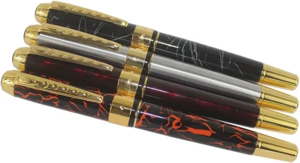 250 White Stripe Fountain Pen – 4-Piece Set