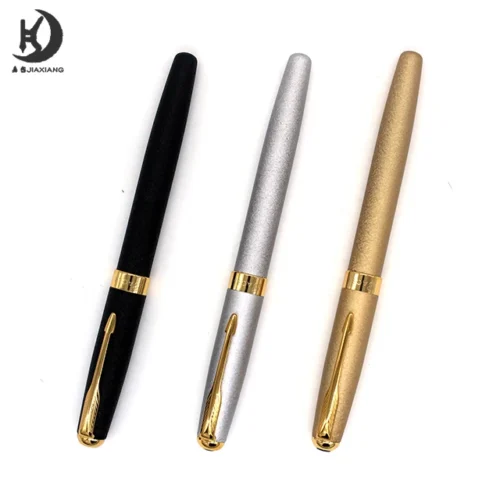 Metal Fountain Pen – Matte Black, Gold & Silver Finishes