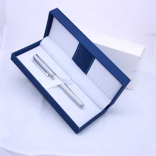 Gold & Silver-Tone Fountain Pen – Elegant Writing Design