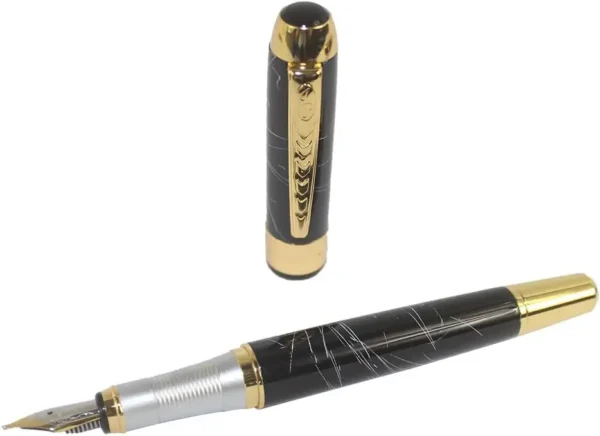 250 White Stripe Fountain Pen – 4-Piece Set