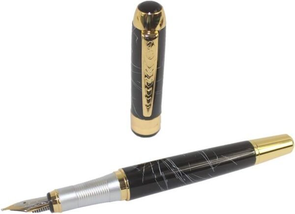 250 White Stripe Fountain Pen – 4-Piece Set