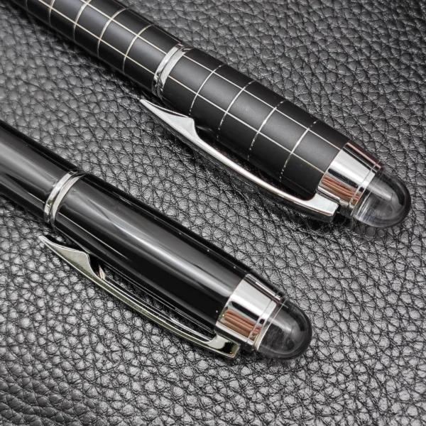 79 Black Grid Fountain Pen – Metal Barrel
