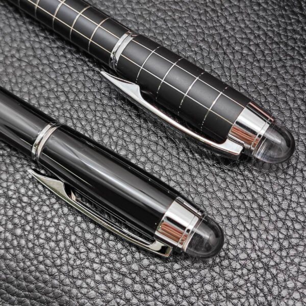 79 Black Grid Fountain Pen – Metal Barrel