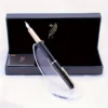 Black Fine-Nib Fountain Pen – 6-Cartridge Set