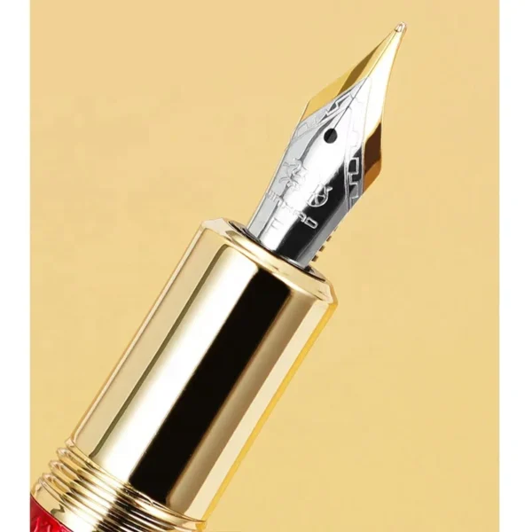 He7dfda87f1324f1993fa56d6a4ea3854i.webp 92 Red Metal Fountain Pen – Fine Nib