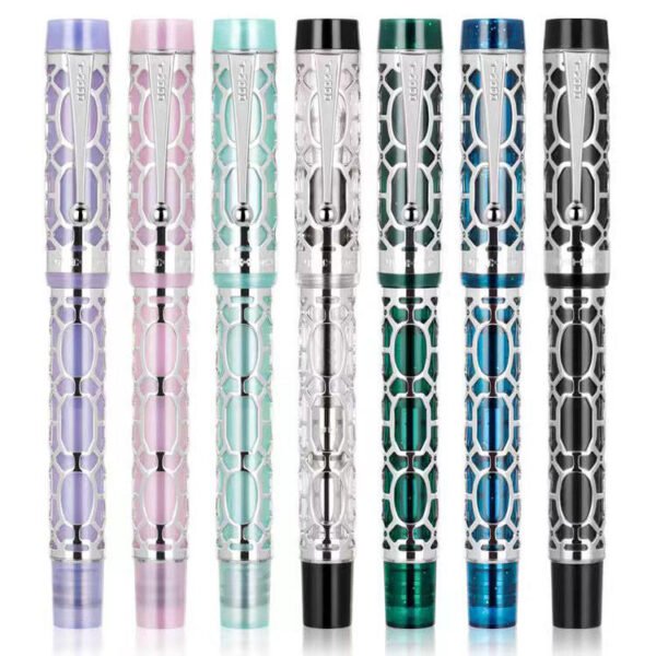 Century 100 Openwork Fountain Pen – Silver-Tone Detail