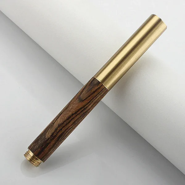 Brass & Rosewood Pocket Fountain Pen – Vintage Style