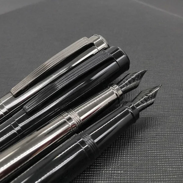 Hf43a26589a774660864fb53e91290ee7w.webp JX 002 Matte Black Metal Fountain Pen