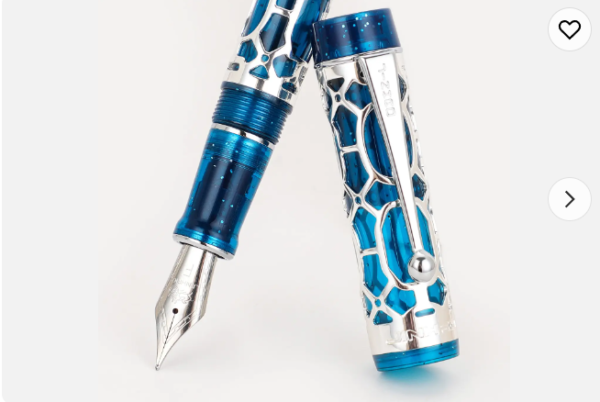 Century 100 Openwork Fountain Pen – Silver-Tone Detail