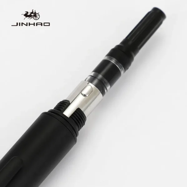 Striped Metal Retractable Fountain Pen – EF/F Nib