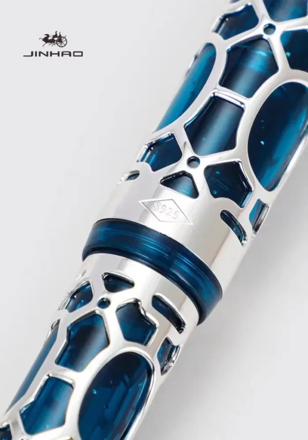 Century 100 Openwork Fountain Pen – Silver-Tone Detail