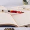 IMG_7837.jpg Transparent Red Piston-Fill Fountain Pen – 1.0mm Bent Nib