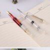 IMG_7838.jpg Transparent Red Piston-Fill Fountain Pen – 1.0mm Bent Nib