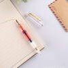 IMG_7839.jpg Transparent Red Piston-Fill Fountain Pen – 1.0mm Bent Nib