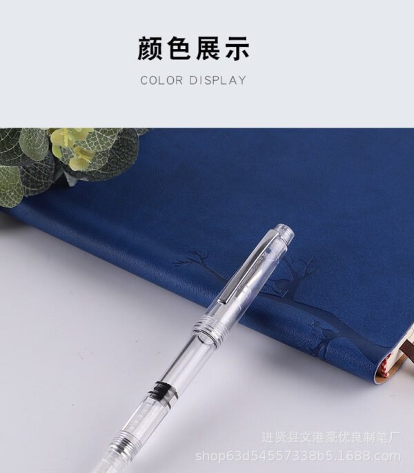 IMG_7840.jpg Transparent Red Piston-Fill Fountain Pen – 1.0mm Bent Nib